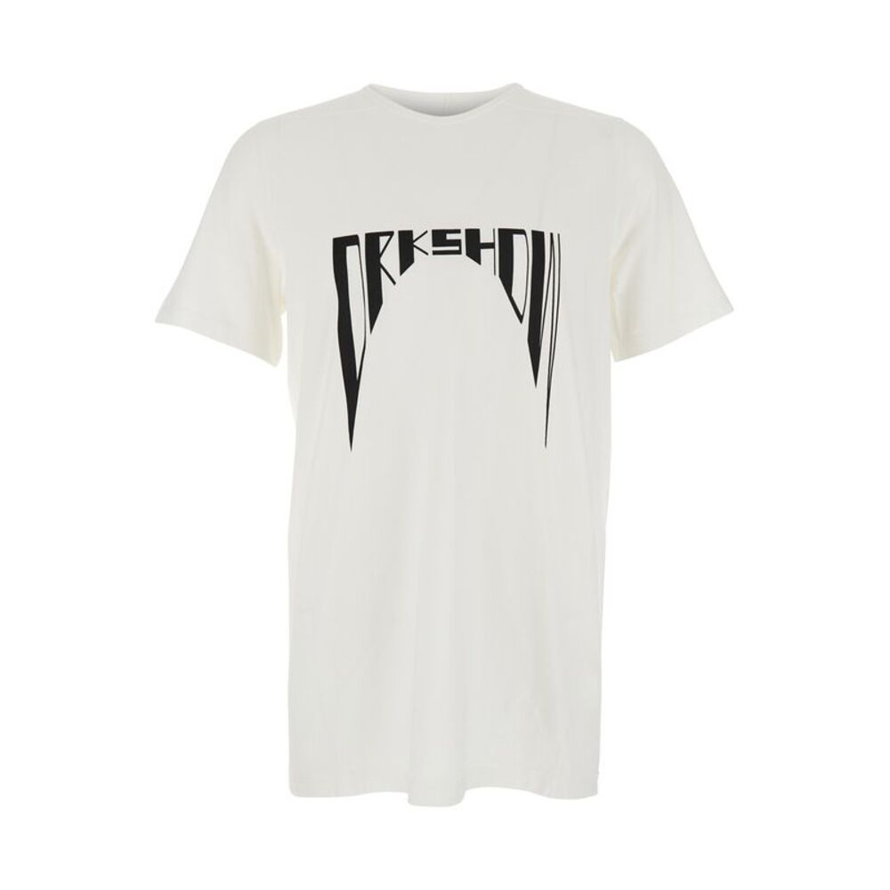 Drkshdw Men White Crewneck T-Shirt With Logo Print On The Front In Cotton Man